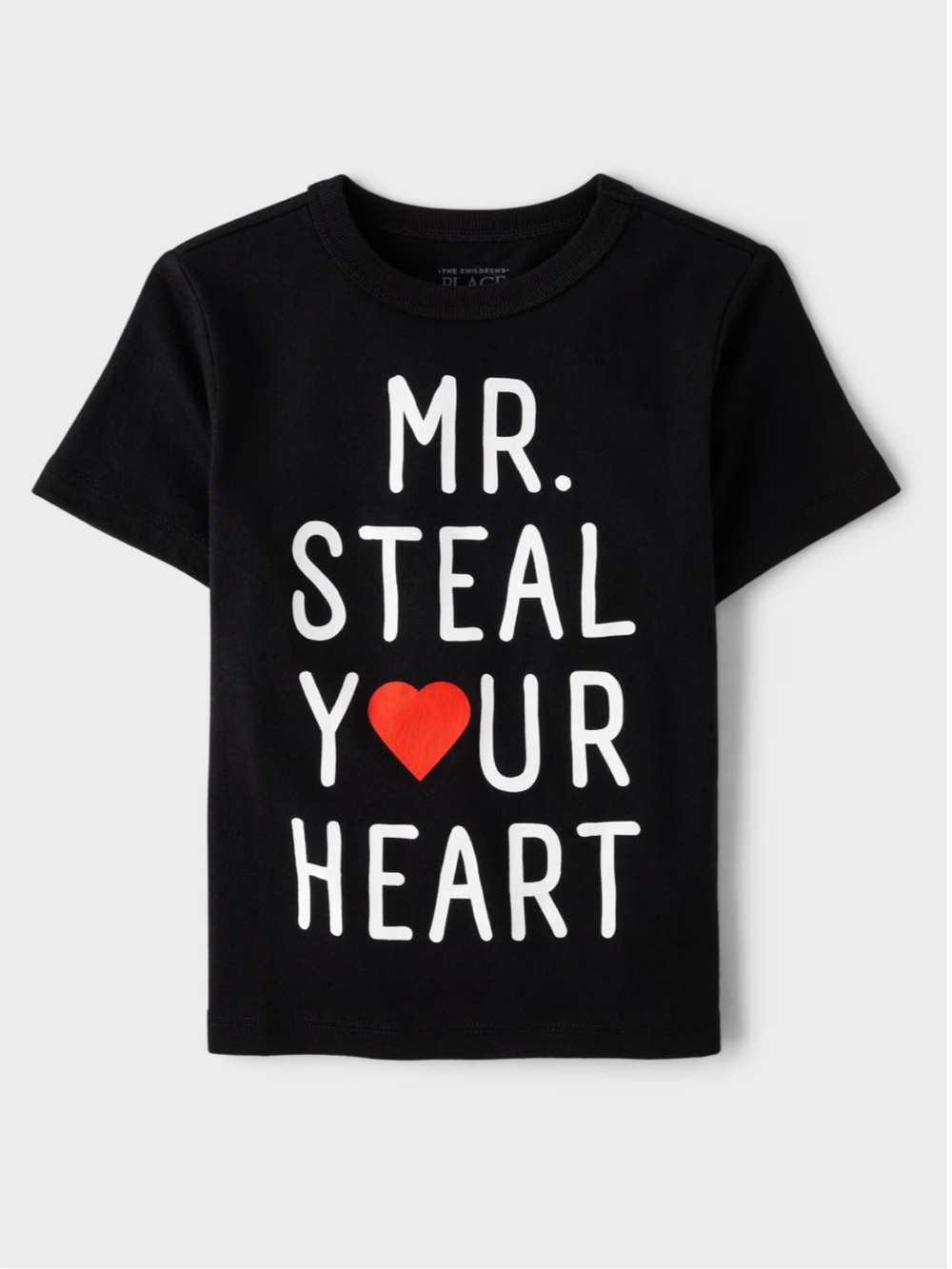 The Children’s Place Steal Your Heart Graphic Tee Black 4T NWT IN PACKAGE